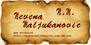 Nevena Maljukanović vizit kartica